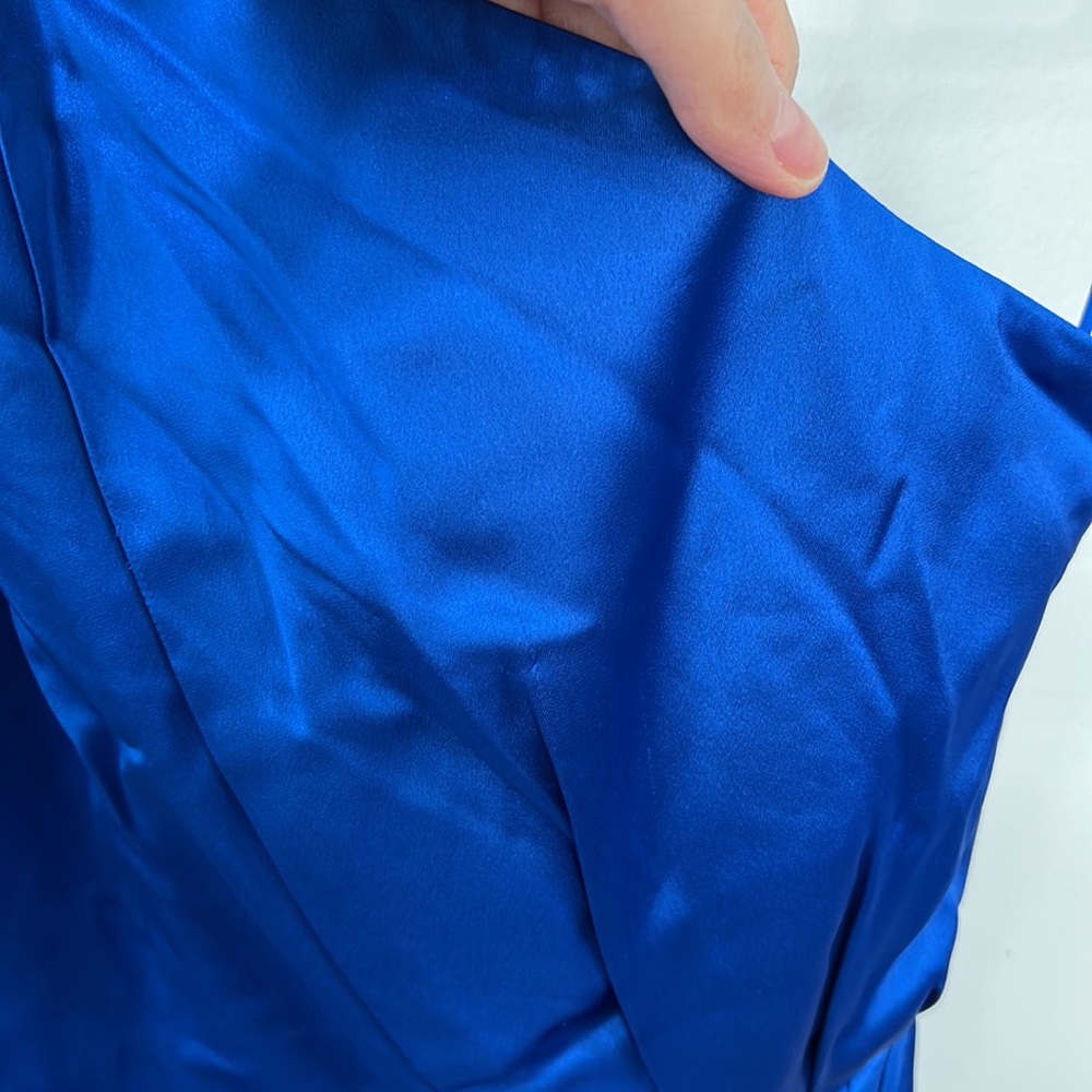 SAU LEE Preston Dress one shoulder blue - Picture 12 of 13